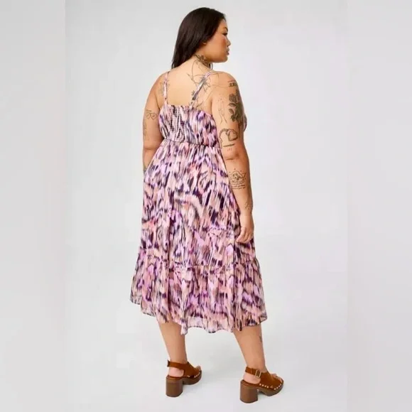 Torrid Midi Chiffon Sleeveless Tiered Dress - Size 2X - NWT! - Picture 2 of 10